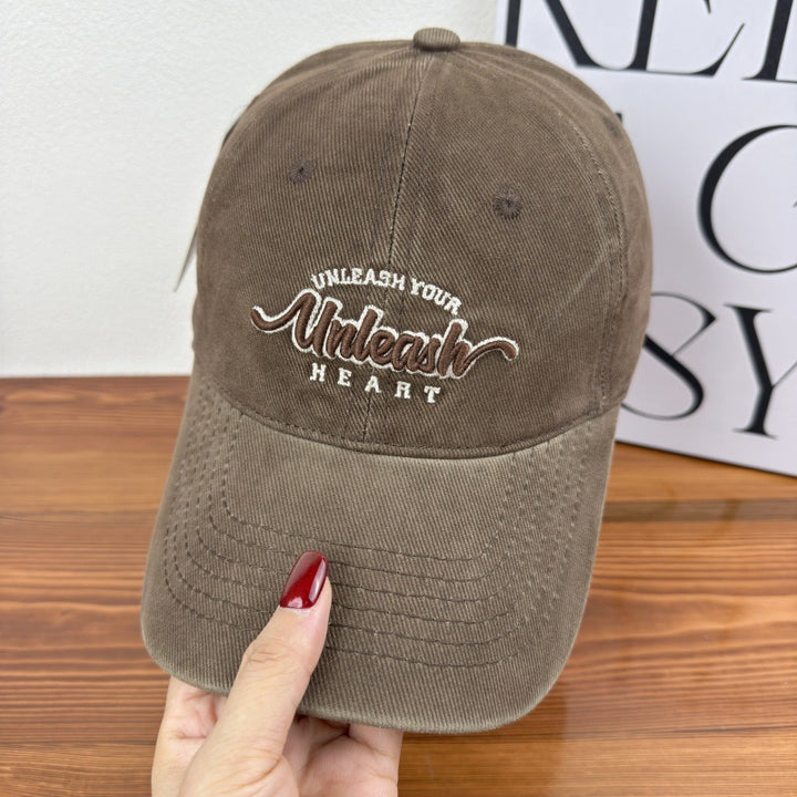 Women's Embroidered Heart Graphic Baseball Cap Bowlift