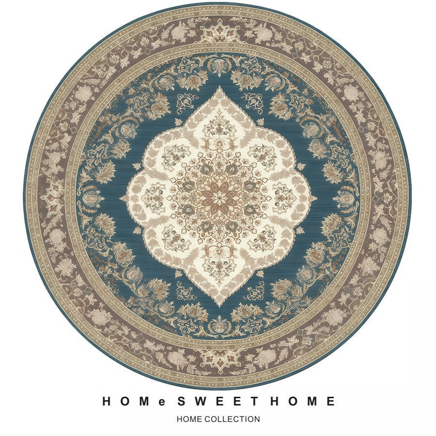 Vintage-Inspired Round Rug