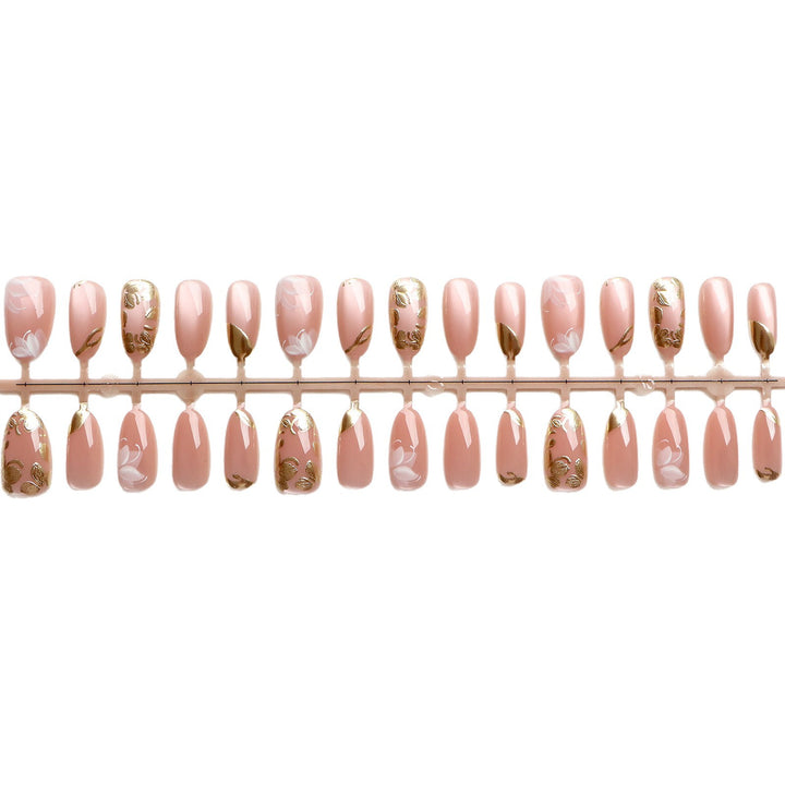 Luxury Floral Press-On Nail Art Set Bowlift