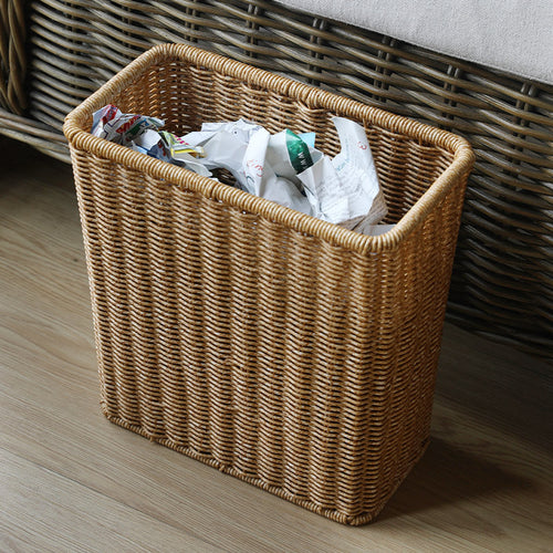 Unisex Rectangular Woven Waste Bin Bowlift