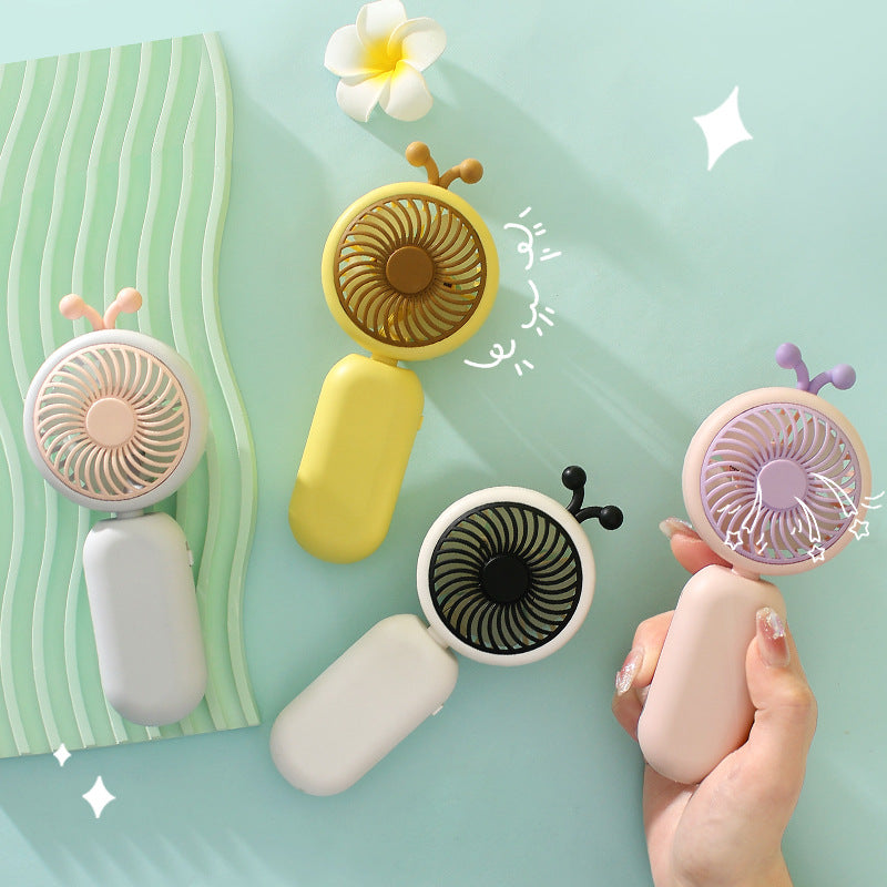 Snail-Themed Handheld Cooling Fan Bowlift