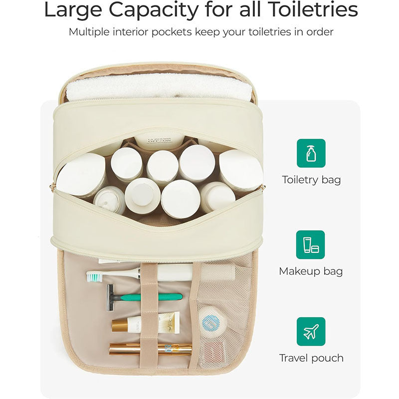 Cosmetic bag with padded interior compartment Bowlift