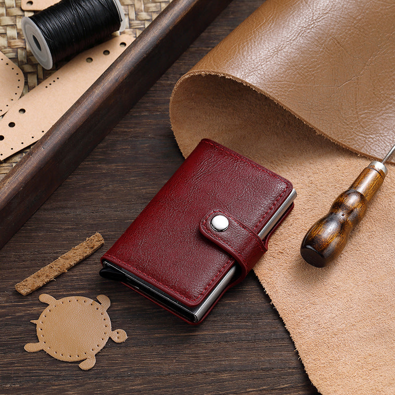 RFID-Blocking Leather Cardholder Bowlift
