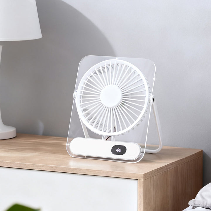 Adjustable Rechargeable Desk Fan Bowlift