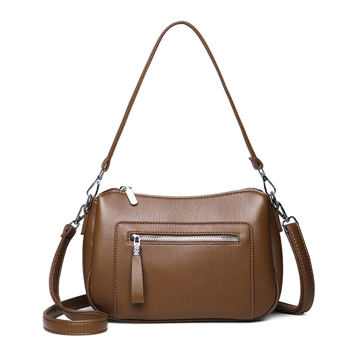 Casual Leather Crossbody Bag Bowlift