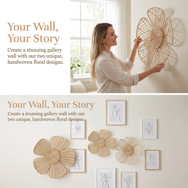 Wall decoration made of braided material Bowlift