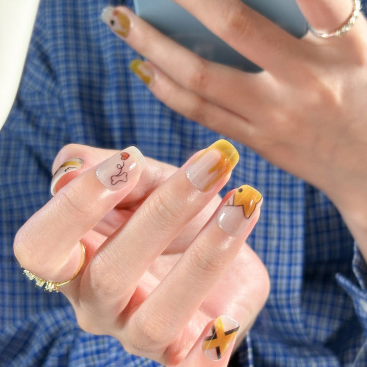 Adorable Animal-Themed Press-On Nail Set Bowlift