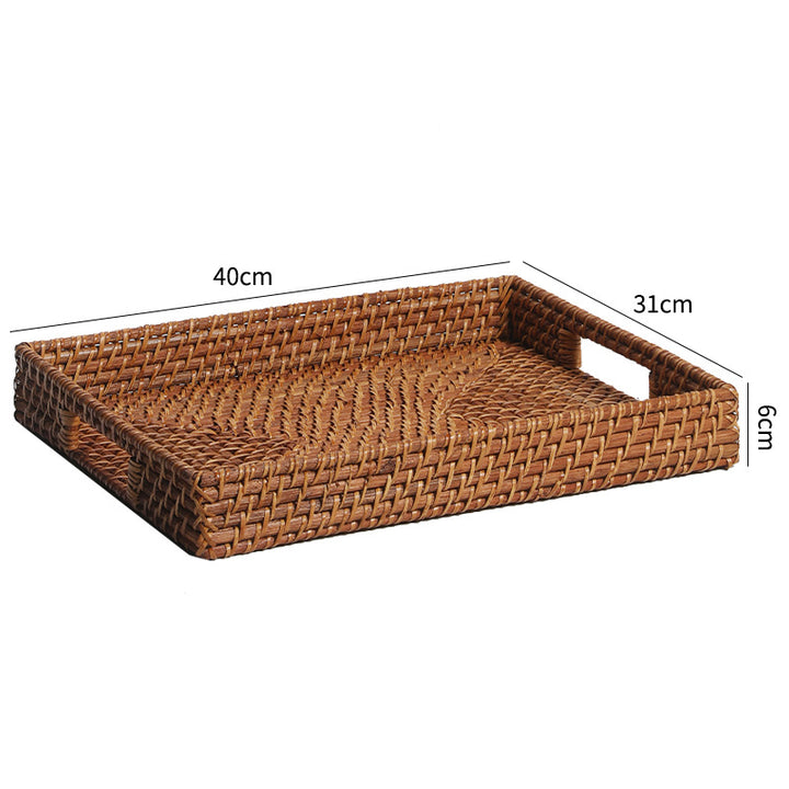 Handwoven Serving Tray with Ergonomic Handles Bowlift