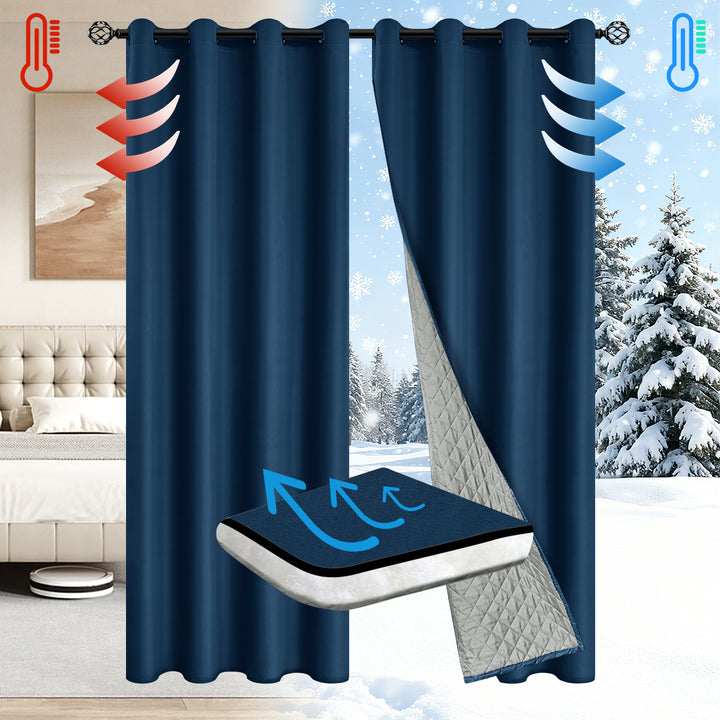 Thermal Insulated Blackout Window Curtains