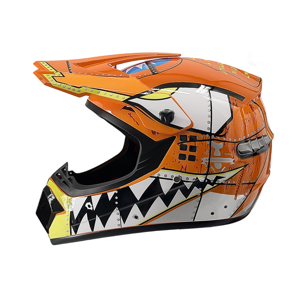 full-face motocross helmet with extended visor and reinforced chin guard Bowlift