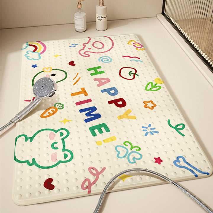 Anti-Slip Shower Mat with Colorful Dots