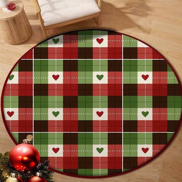 Holiday-Themed Round Floor Mat Bowlift