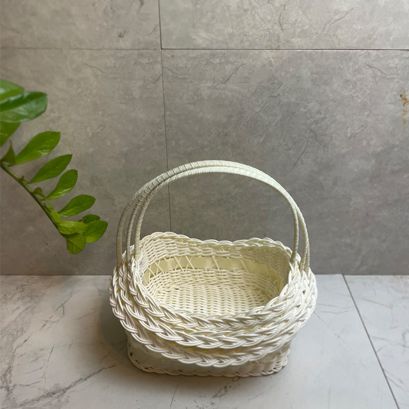Decorative Woven Storage Basket Bowlift