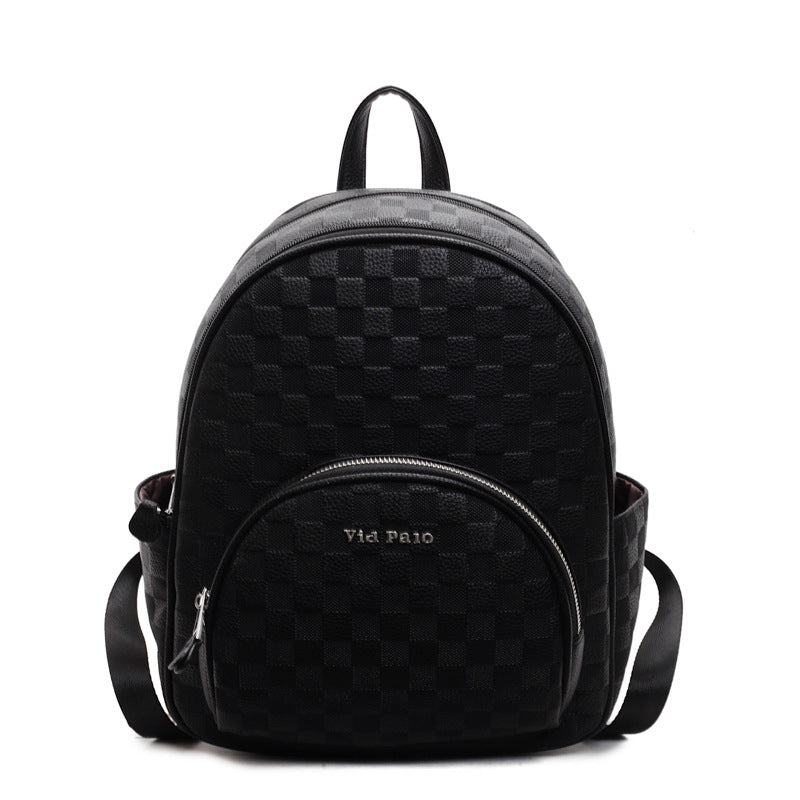 Stylish Checkerboard Backpack