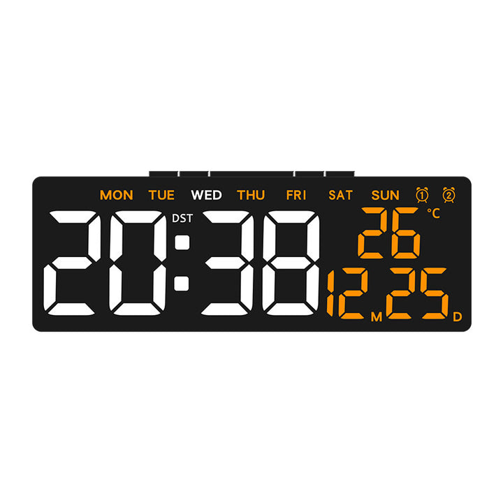 Digital alarm clock with large, clear LED display and temperature display Bowlift
