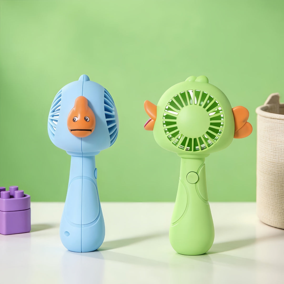 Unisex rechargeable handheld fan with cute animal design, USB rechargeable and child-safe Bowlift