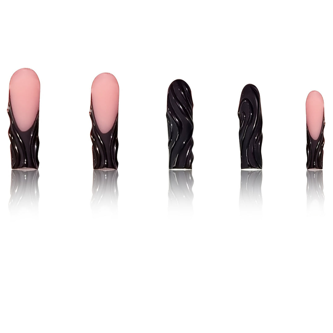 Artistic Long Acrylic Nail Extensions Bowlift