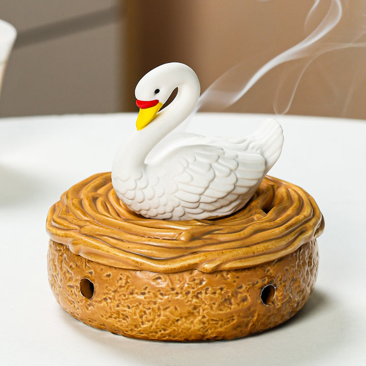 Artistic Swan Figurine Bowlift