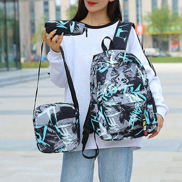 Backpack set with practical shoulder bag and pencil case Bowlift
