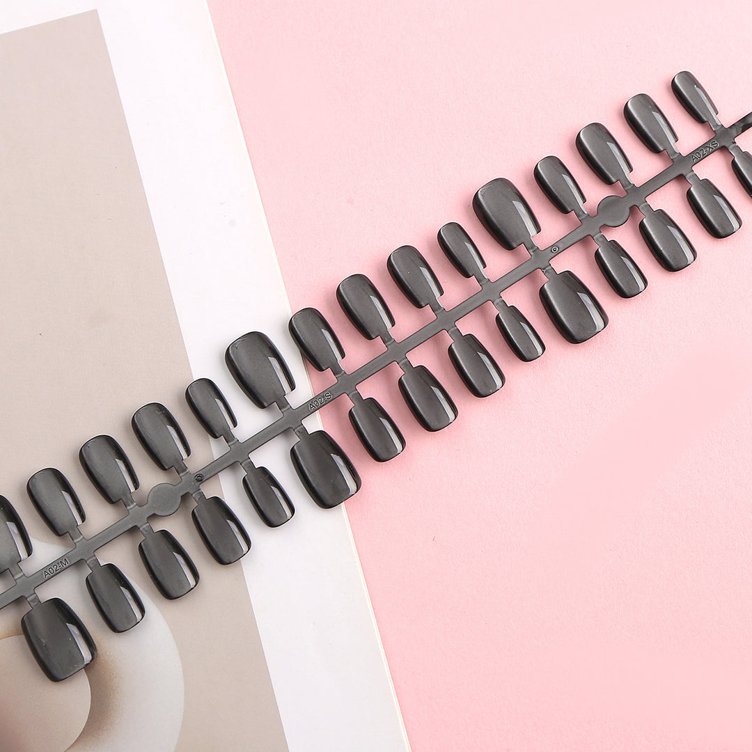 Elegant Glossy Press-On Nail Set Bowlift
