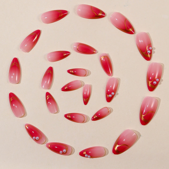 Elegant 3D Pearl Accent Nail Art Extensions Bowlift