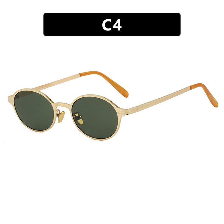 Women's round glasses with a delicate metal frame and comfortable nose pads Bowlift