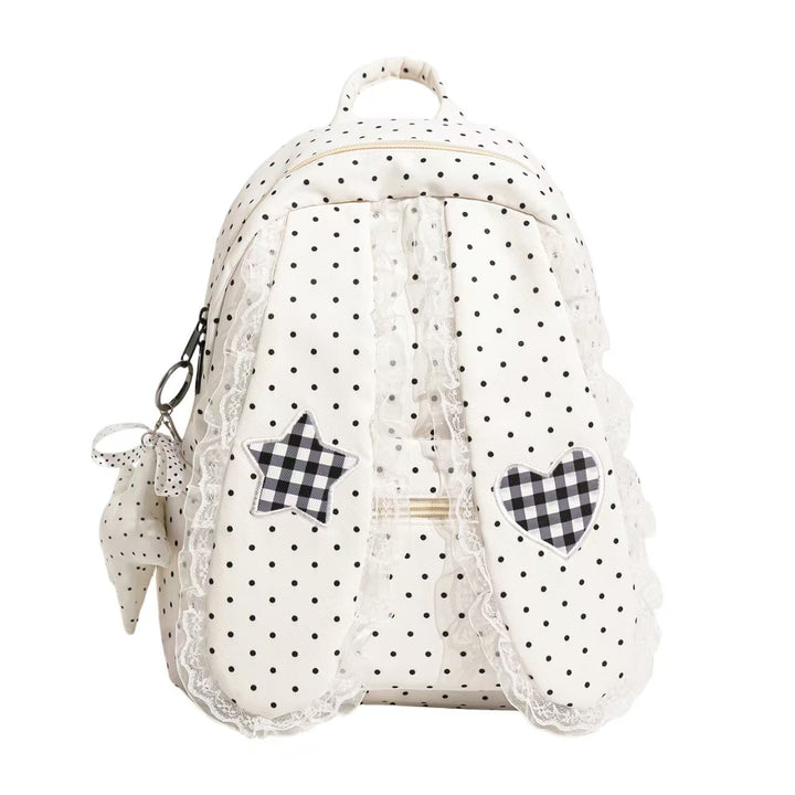 Backpack with Playful Design and Charming Applications Bowlift