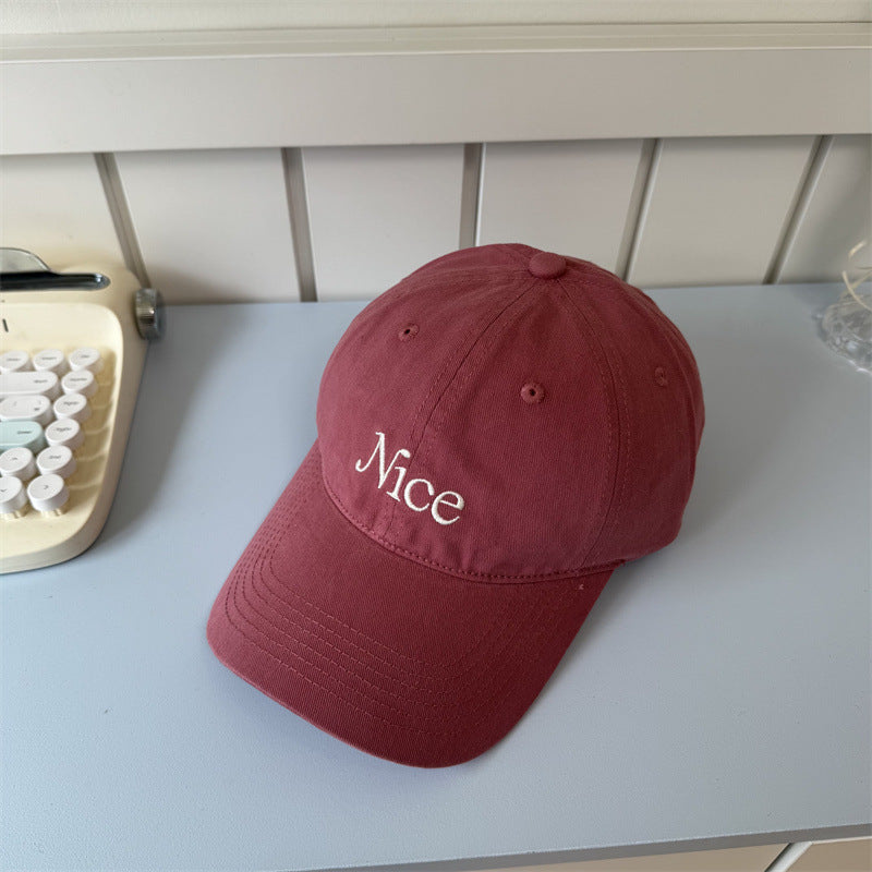 Women's Embroidered Cotton Baseball Cap Bowlift