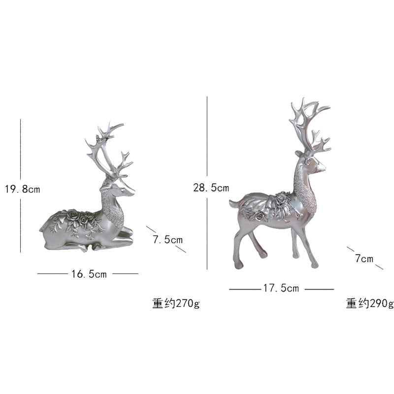 Artful decorative figure of a magnificent deer with floral details Bowlift