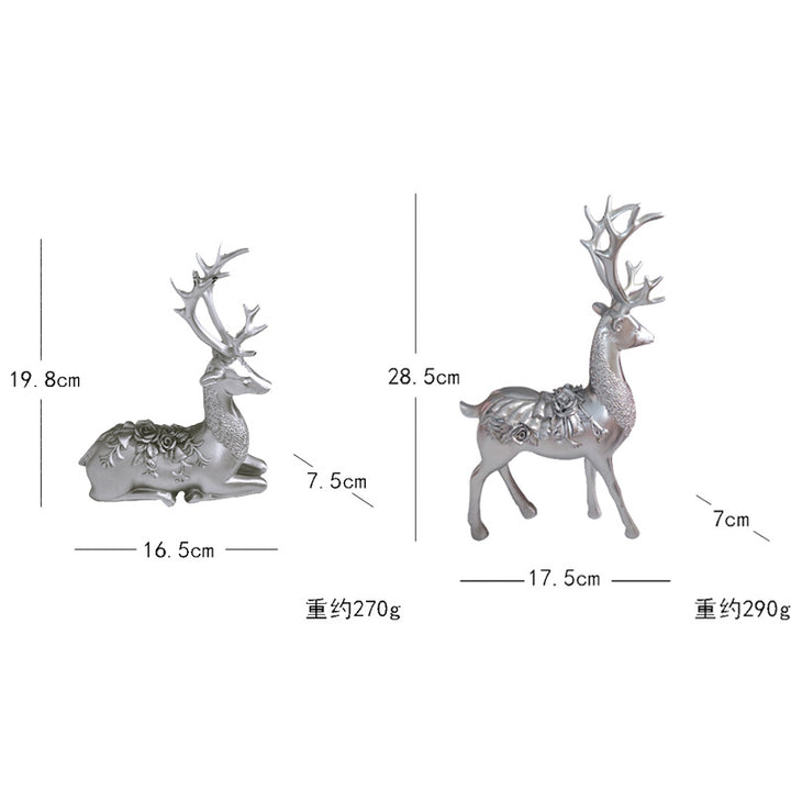 Artful decorative figure of a magnificent deer with floral details Bowlift