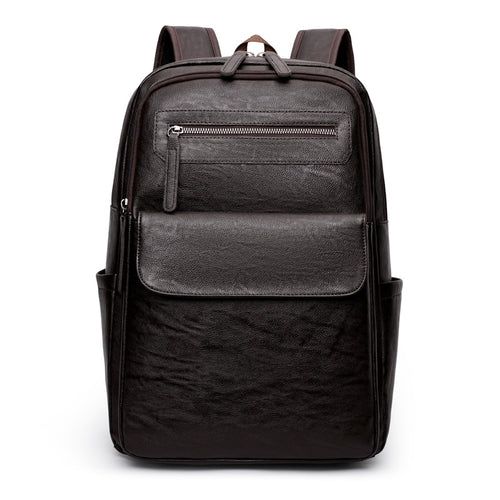 Ergonomic Leather Laptop Backpack