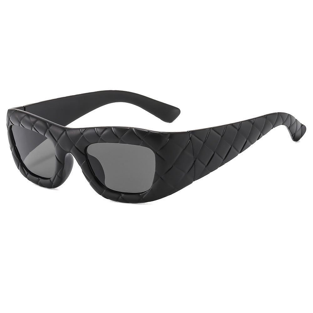 Ladies extravagant sunglasses with textured frame Bowlift