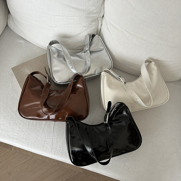 Vintage-Inspired Soft Patent Leather Handbag Bowlift