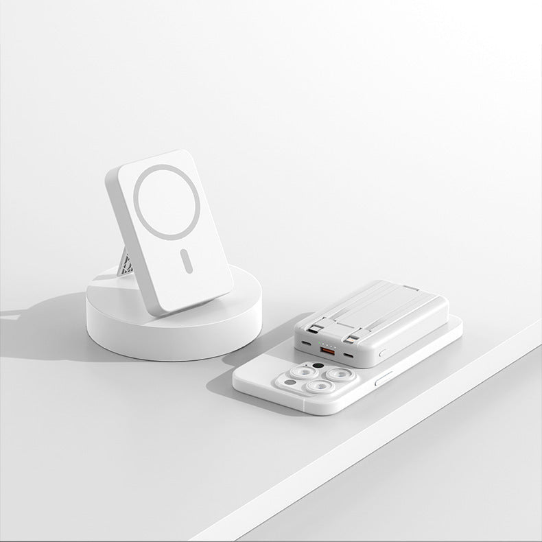 Magnetic Power Bank with Integrated Stand Bowlift