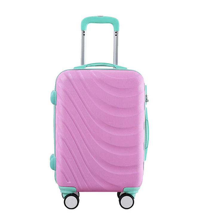 Unisex Stylish Wave-Pattern Hard Shell Carry-on Suitcase Bowlift