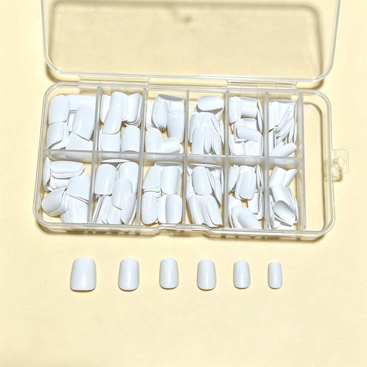Premium White Press-On Nail Tips Bowlift