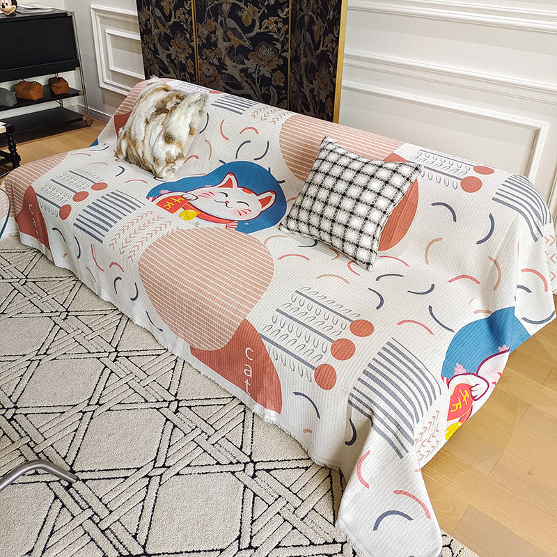 Cozy Geometric Pattern Throw Blanket