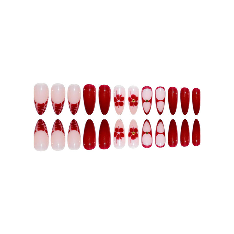 Elegant Stiletto Press-On Nail Design Bowlift