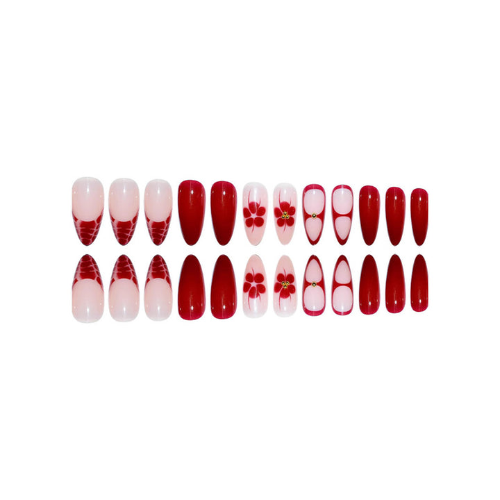 Elegant Stiletto Press-On Nail Design Bowlift