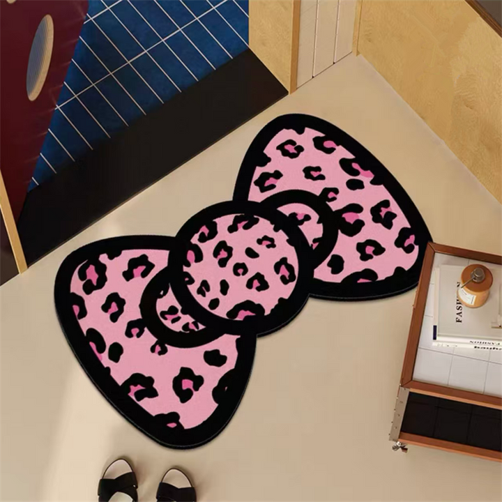 Leopard Print Decorative Bath Mat Bowlift