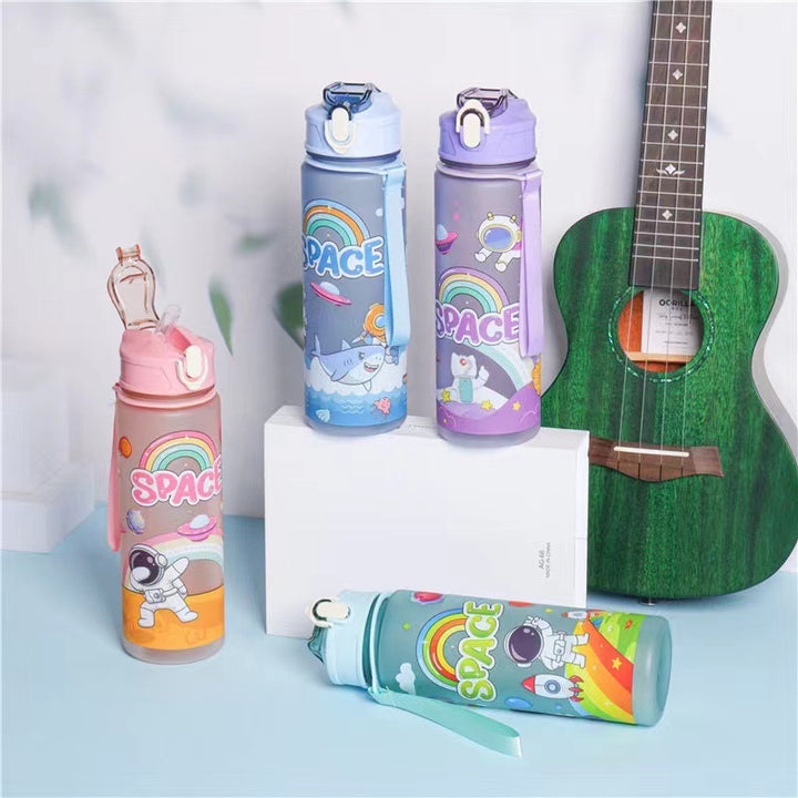 Women's Motivating Tritan Water Bottle with Practical Flip Top Lid Bowlift