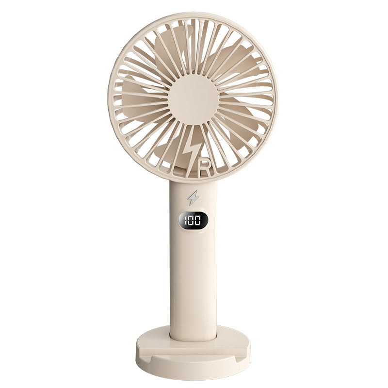 Unisex Portable Hand Fan with Digital Display Bowlift
