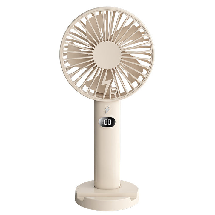 Unisex Portable Hand Fan with Digital Display Bowlift