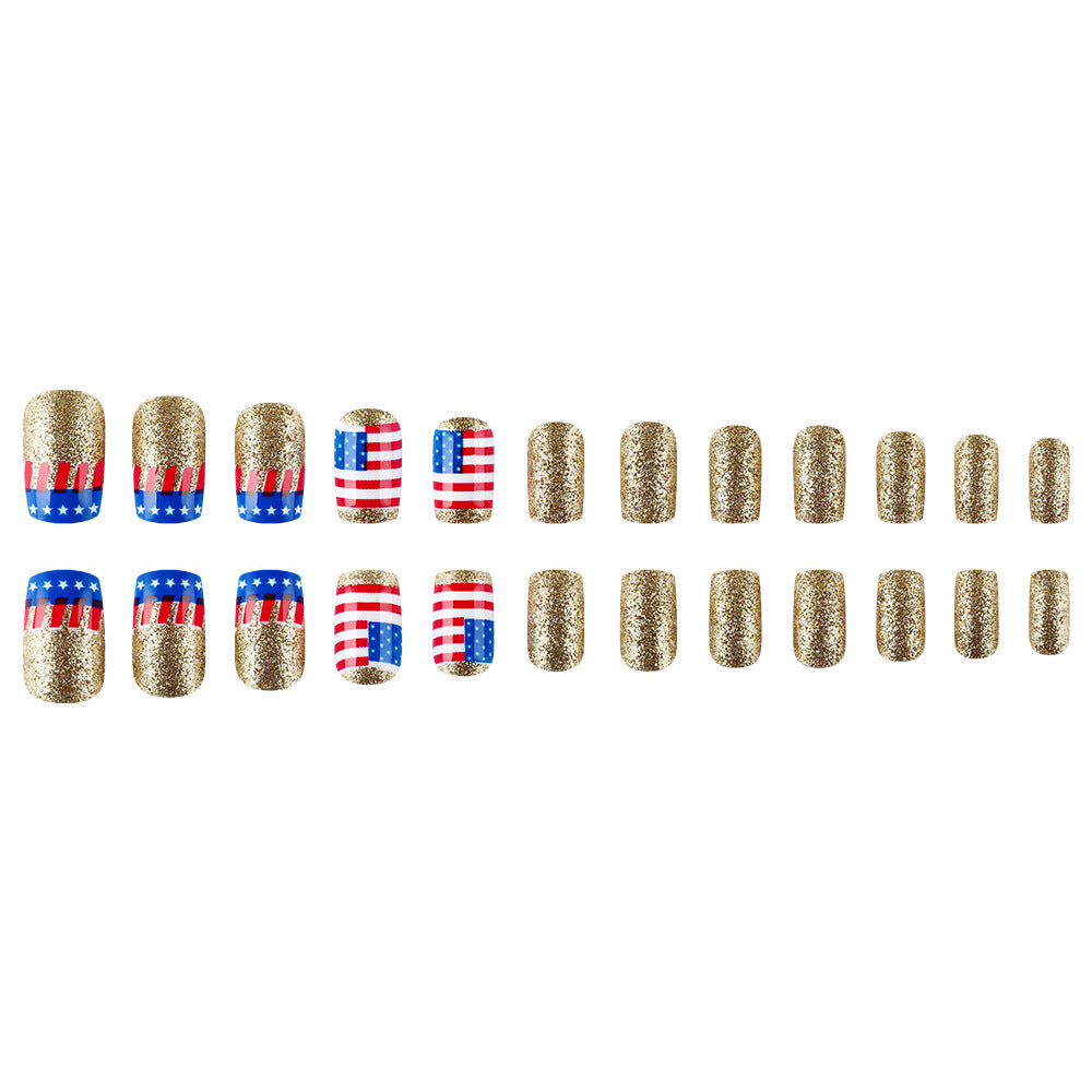 Sparkling Patriotic Nail Art Bowlift