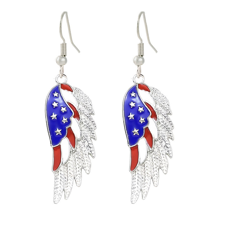 Women nan enamel horseshoe earrings with star motif and fishhook closure Bowlift