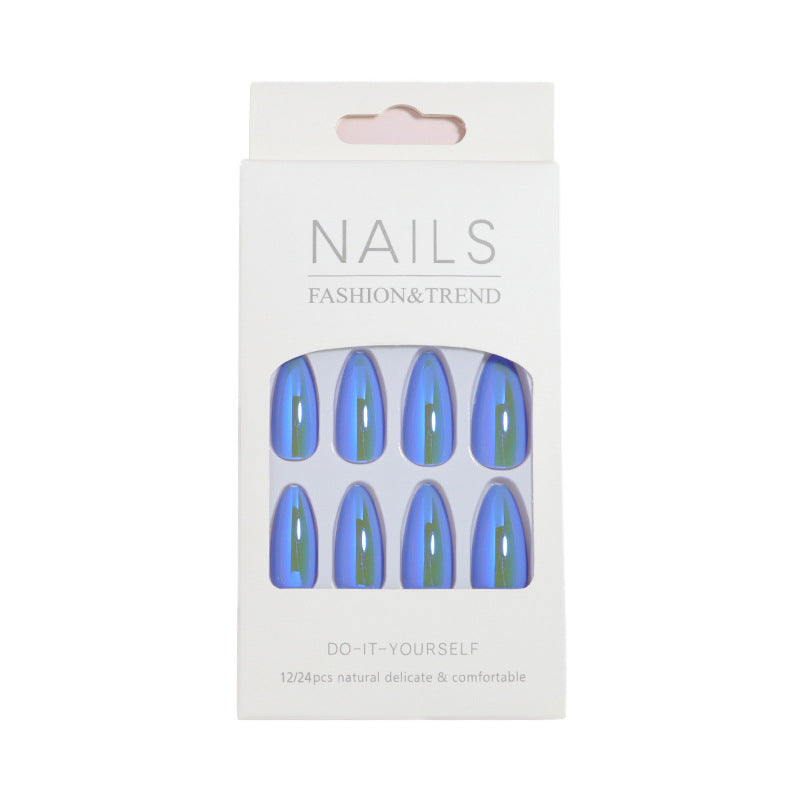 Elegant Glossy Almond-Shaped Press-On Nails Bowlift