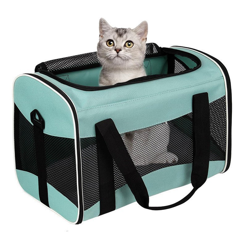 Practical Pet Carrier with Breathable Mesh Inserts Bowlift