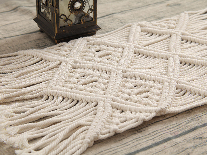 Bohemian Woven Macrame Table Runner Bowlift