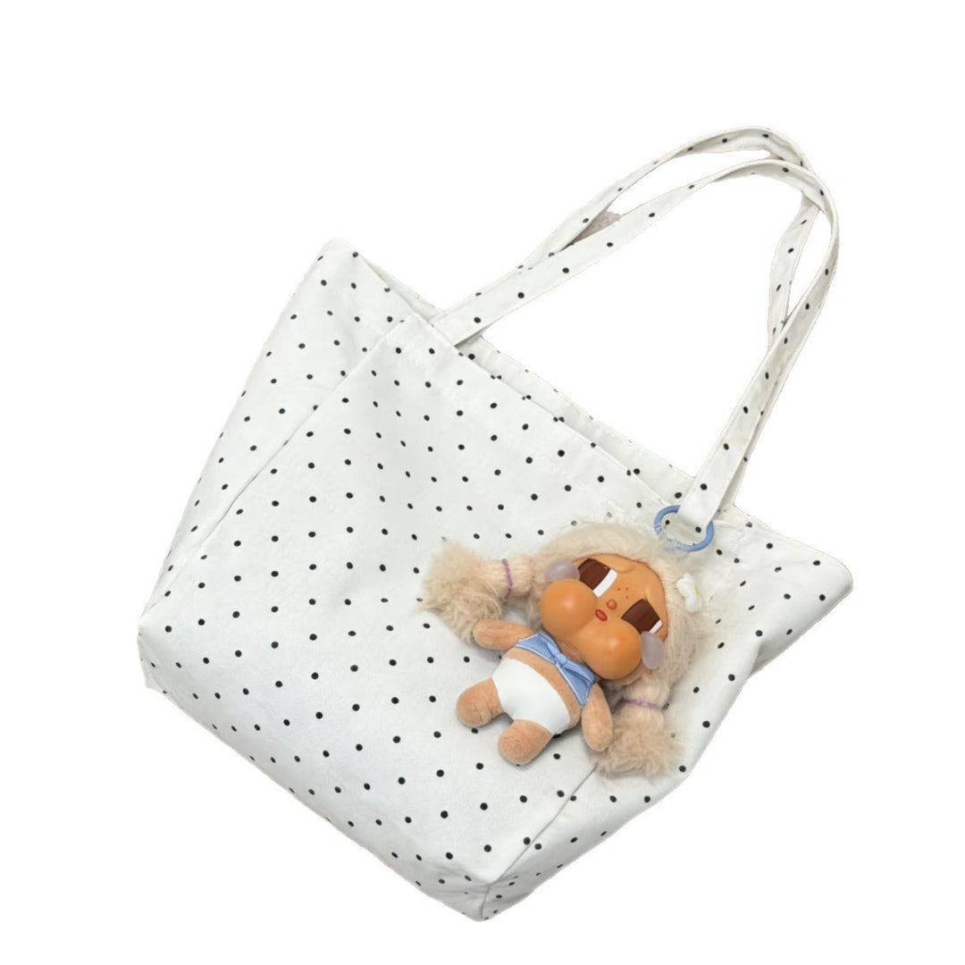 Trendy cotton bag with dots Bowlift