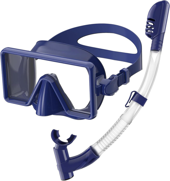 High-quality diving mask with wide field of vision and flexible snorkel Bowlift